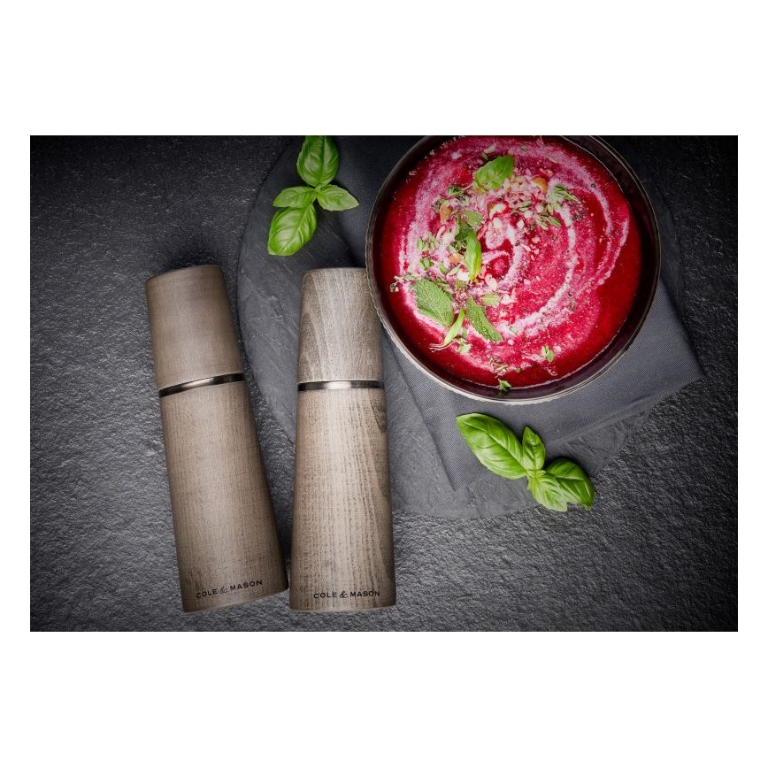 Cole&Mason - Set mlinova za so i biber MARLOW od bukovine, 2 kom, 18,5 cm