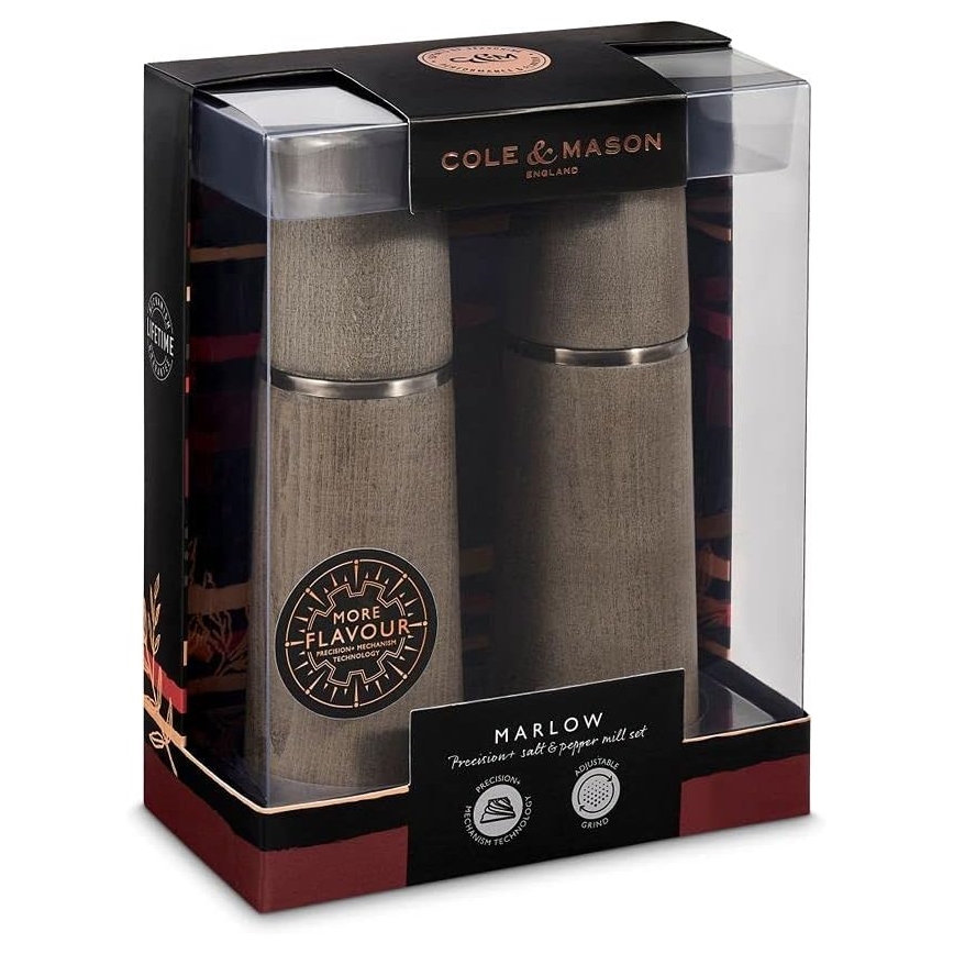 Cole&Mason - Set mlinova za so i biber MARLOW od bukovine, 2 kom, 18,5 cm