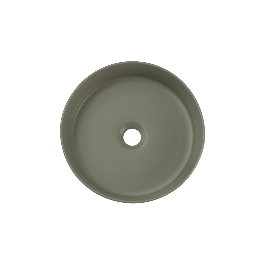 COMAD BEYOND 2 OLIVER zeleno ( E-6565 ) - Nadgradni lavabo BEYOND pr. 36 cm keramika/matirana zelena