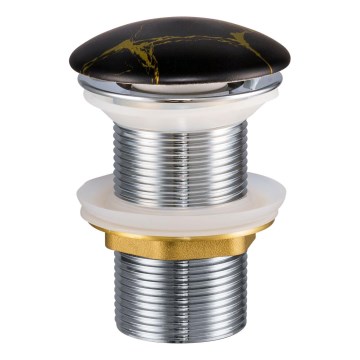 COMAD CLICK-CLACK T201M-B12-3 - Slivnik za lavabo CLICK-CLACK, prečnika 7 cm, mat crne boje