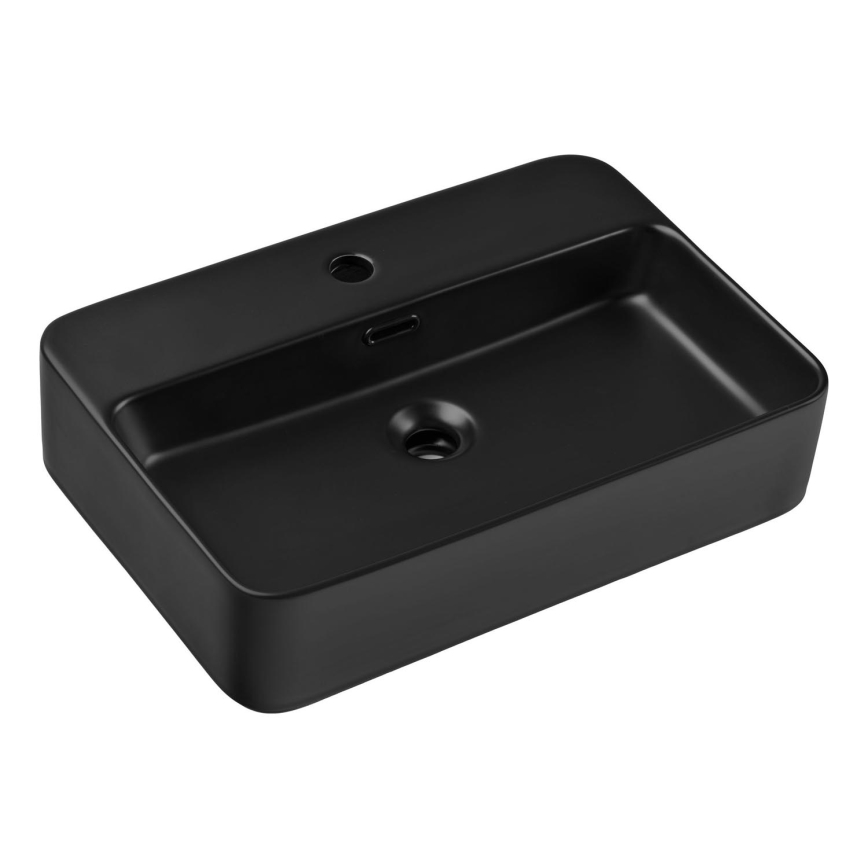 COMAD TRUST 2 BLACK ( E-6282 ) - Nadgradni lavabo TRUST 55x38 cm keramika/matirana crno