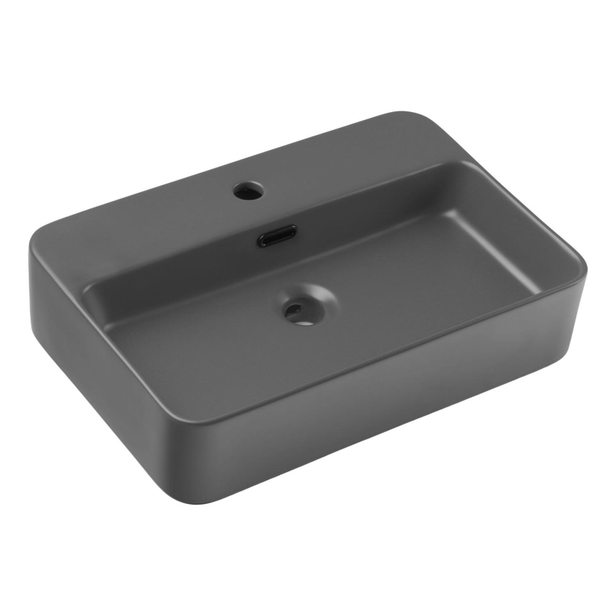 COMAD TRUST 2 MATT DARK GREY ( E-6282 ) - Nadgradni lavabo TRUST 55x38 cm keramika/matirana sivo