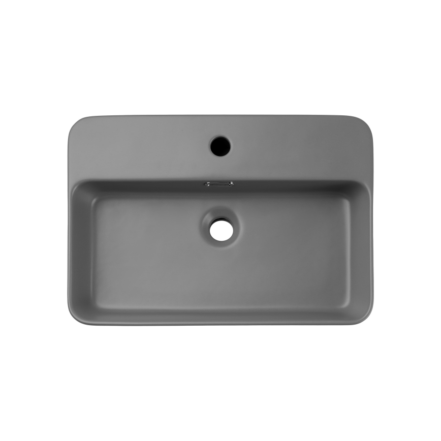 COMAD TRUST 2 MATT LIGHT GREY ( E-6282 ) - Nadgradni lavabo TRUST 55x38 cm keramika/matirana sivo
