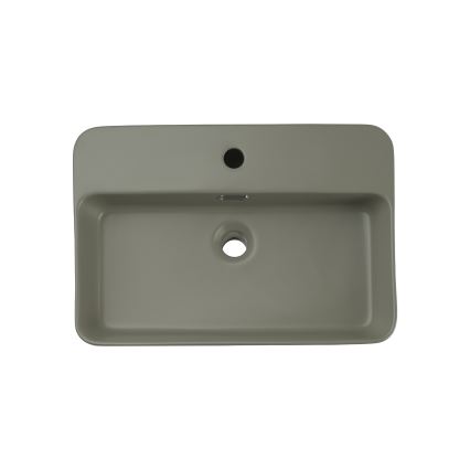 COMAD TRUST 2 OLIVER zeleno ( E-6282 ) - Nadgradni lavabo TRUST 55x38 cm keramika/matirana zelena