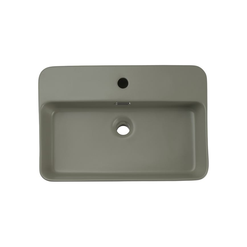 COMAD TRUST 2 OLIVER zeleno ( E-6282 ) - Nadgradni lavabo TRUST 55x38 cm keramika/matirana zelena