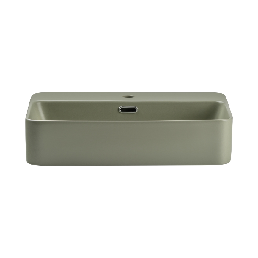COMAD TRUST 2 OLIVER zeleno ( E-6282 ) - Nadgradni lavabo TRUST 55x38 cm keramika/matirana zelena