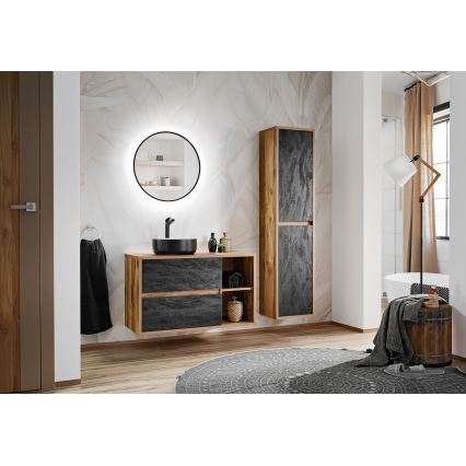 COMAD UM-6259 SIMPLE 8. - Nadgradni lavabo SIMPLE pr. 36 cm keramika/mat bela/matirana crno