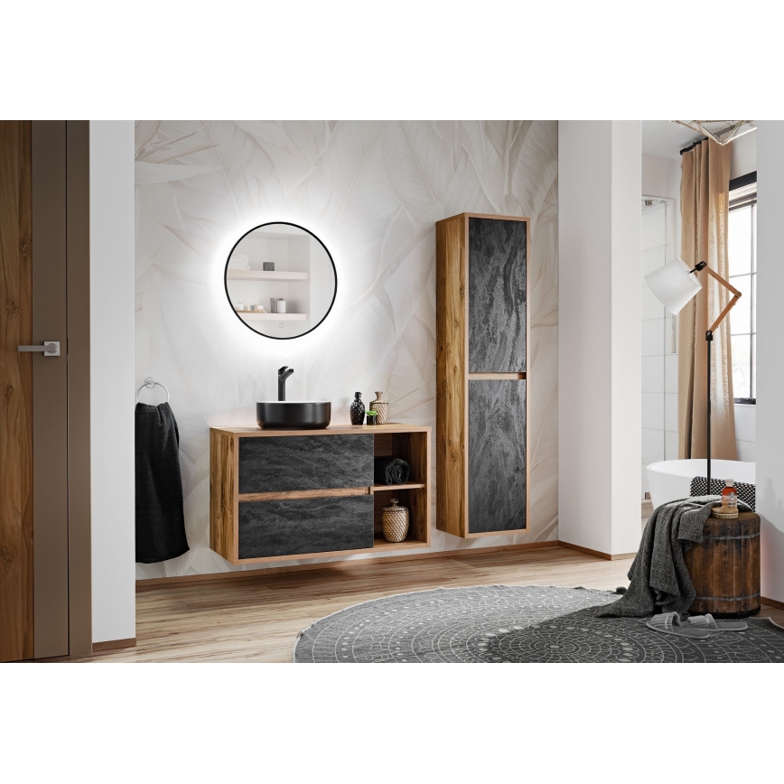 COMAD UM-6259 SIMPLE 8. - Nadgradni lavabo SIMPLE pr. 36 cm keramika/mat bela/matirana crno