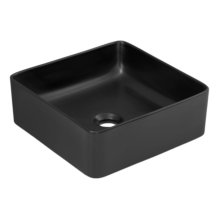 COMAD UM-6276 SLIM 40 BLACK DP - Nadgradni lavabo SLIM 37x37 cm keramika/matirana crno