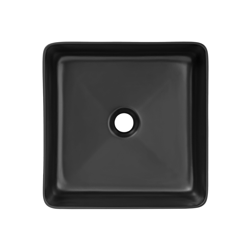 COMAD UM-6276 SLIM 40 BLACK DP - Nadgradni lavabo SLIM 37x37 cm keramika/matirana crno