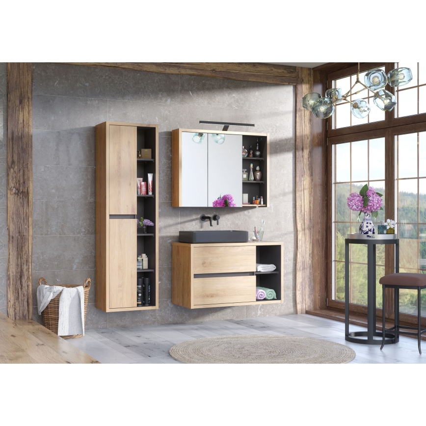 COMAD UM-6276 SLIM 40 BLACK DP - Umivaonik na ploču SLIM 37x37 cm keramika/mat crna