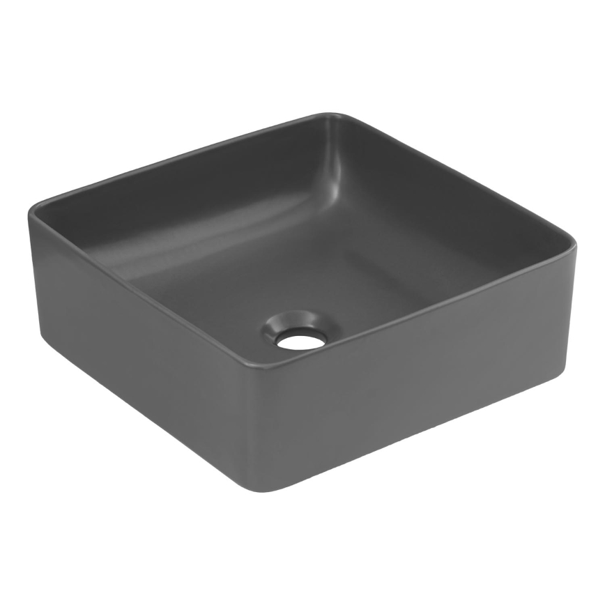 COMAD UM-6276 SLIM 40 GREY DP - Nadgradni lavabo SLIM 37x37 cm keramika/matirana sivo