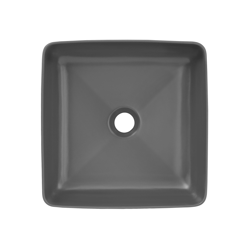 COMAD UM-6276 SLIM 40 GREY DP - Nadgradni lavabo SLIM 37x37 cm keramika/matirana sivo