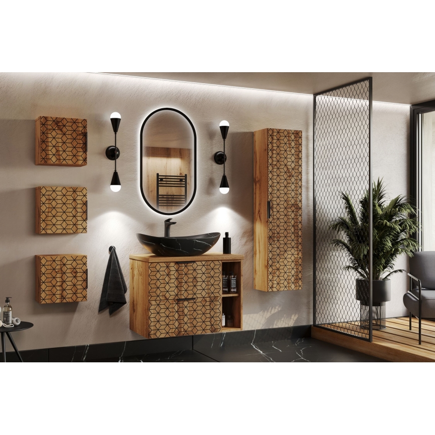 COMAD UN-LENA-MB2 - Nadgradni lavabo LENA 61,5x36 cm keramika/matirana crno