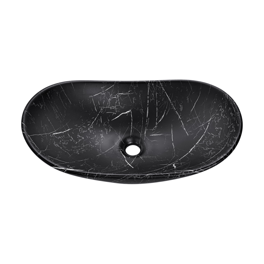 COMAD UN-LENA-MB2 - Nadgradni lavabo LENA 61,5x36 cm keramika/matirana crno