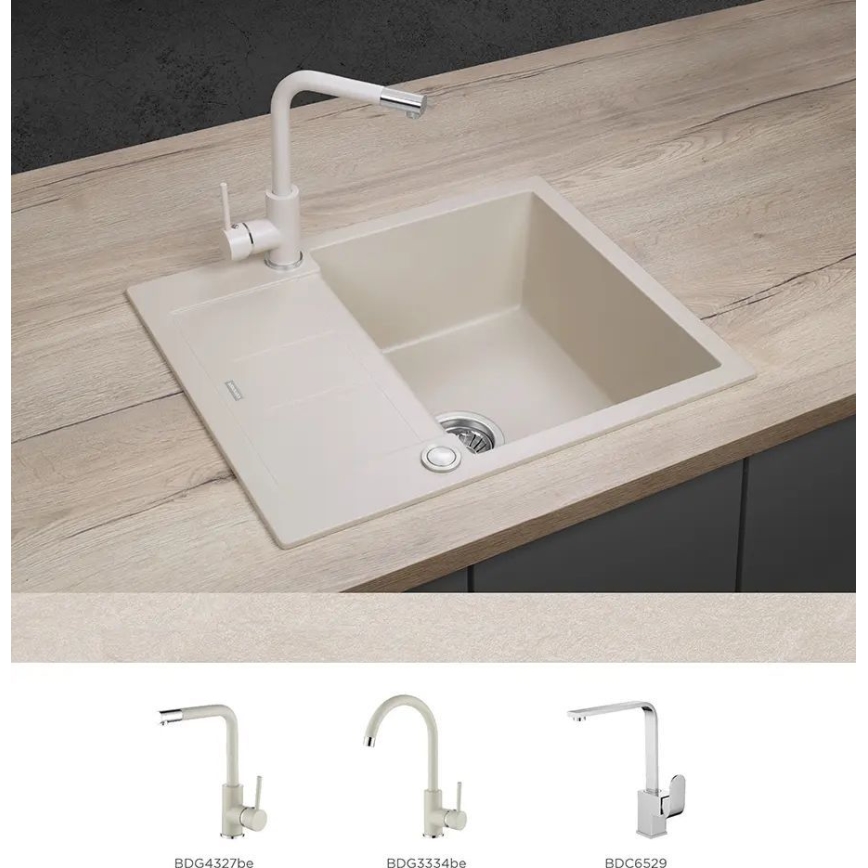 Concept DG05C45BE - Kuhinjski sudoper CUBIS 50x62 cm granit/bež