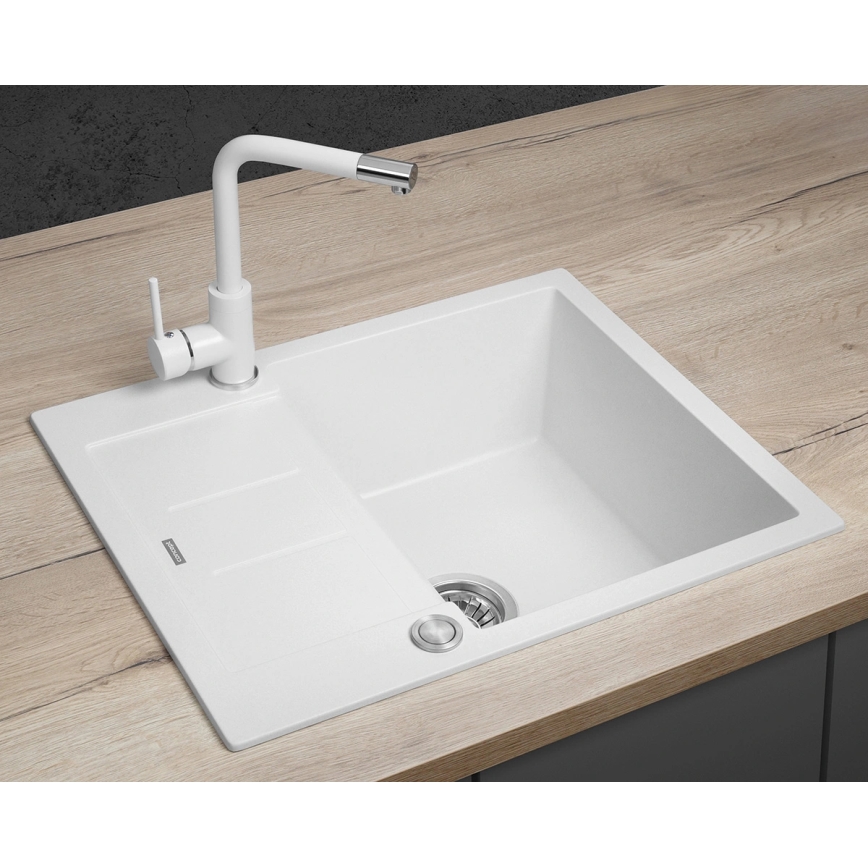 Concept DG05C45WH - Kuhinjski sudoper CUBIS 50x62 cm granit/bela