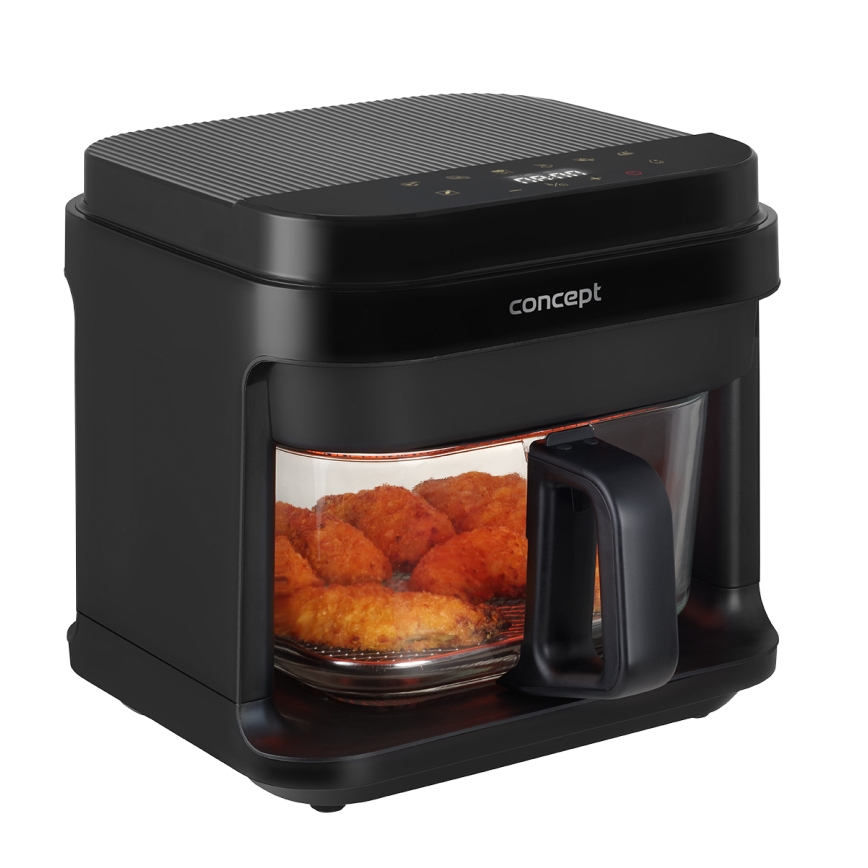 Concept FR5500 - Friteza na vrući vazduh GLASS & FAST 5,5 l 1200W/230V crno