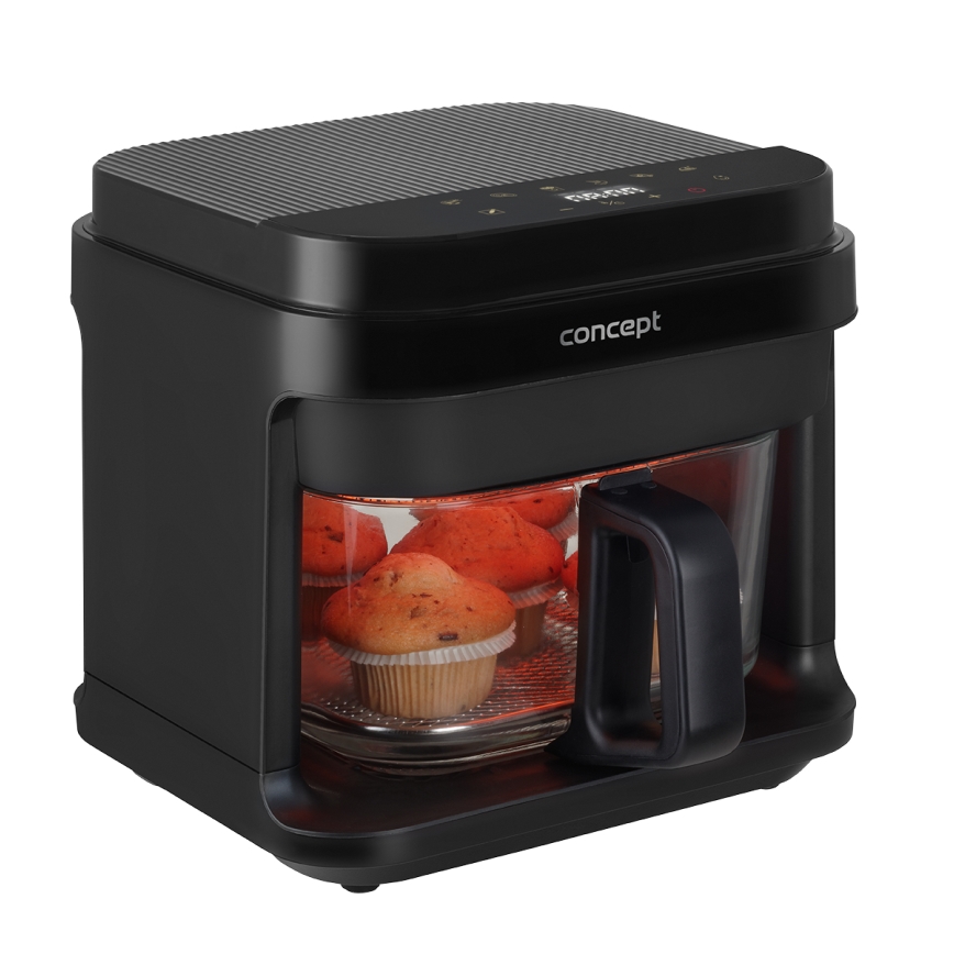Concept FR5500 - Friteza na vrući vazduh GLASS & FAST 5,5 l 1200W/230V crno