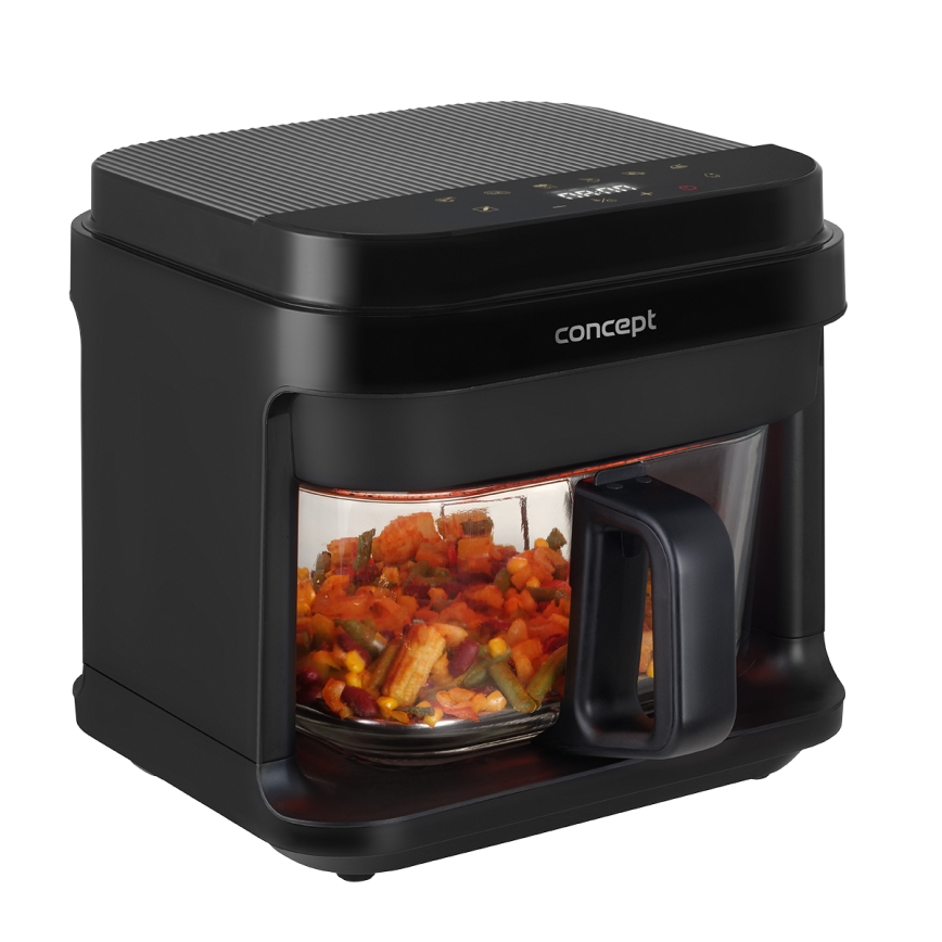 Concept FR5500 - Friteza na vrući vazduh GLASS & FAST 5,5 l 1200W/230V crno
