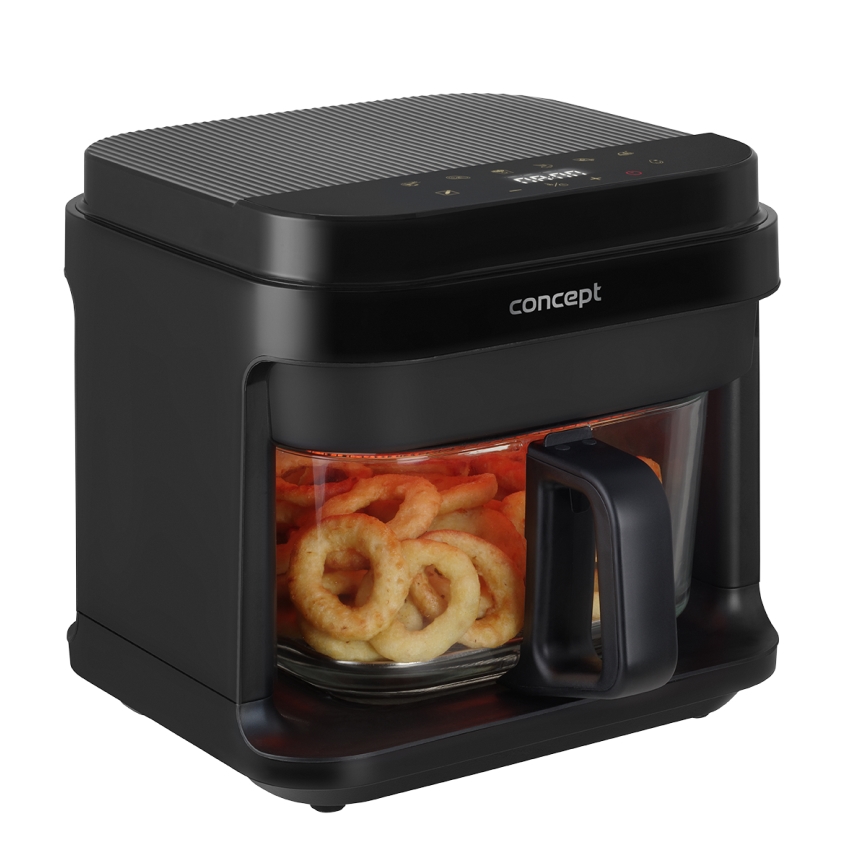 Concept FR5500 - Friteza na vrući vazduh GLASS & FAST 5,5 l 1200W/230V crno