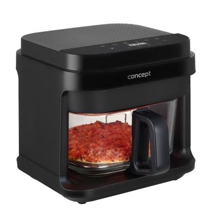 Concept FR5500 - Friteza na vrući vazduh GLASS & FAST 5,5 l 1200W/230V crno