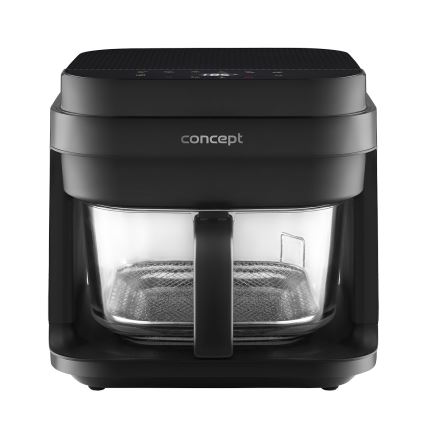Concept FR5500 - Friteza na vrući vazduh GLASS & FAST 5,5 l 1200W/230V crno