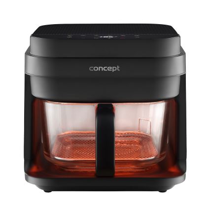 Concept FR5500 - Friteza na vrući vazduh GLASS & FAST 5,5 l 1200W/230V crno