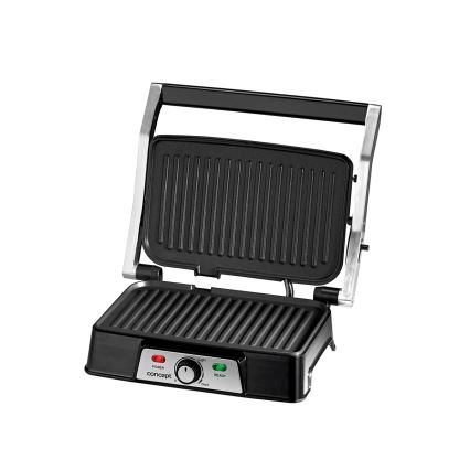 Concept ge2005 - Kontaktni roštilj 1500W/230V nerđajući čelik/crno