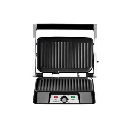 Concept ge2005 - Kontaktni roštilj 1500W/230V nerđajući čelik/crno