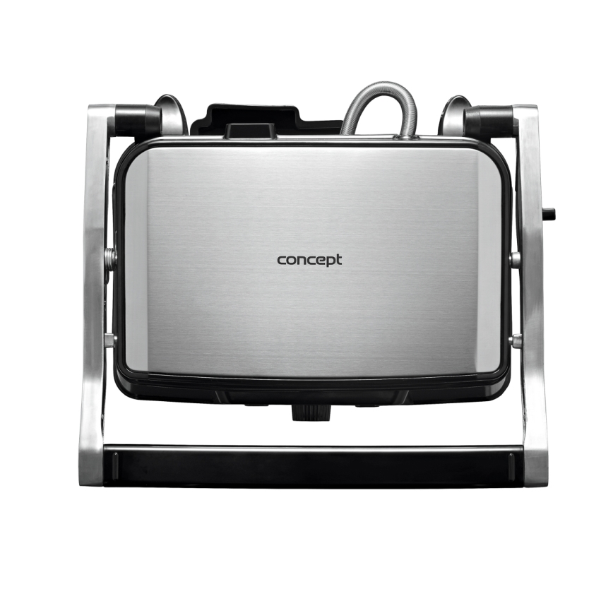 Concept ge2005 - Kontaktni roštilj 1500W/230V nerđajući čelik/crno