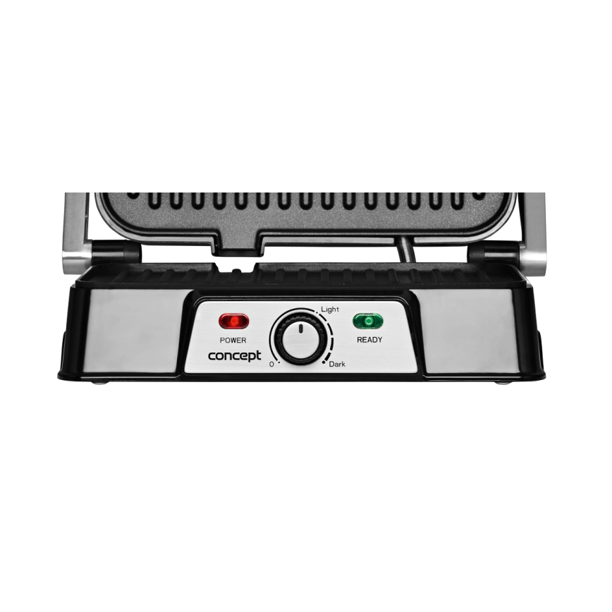 Concept ge2005 - Kontaktni roštilj 1500W/230V nerđajući čelik/crno