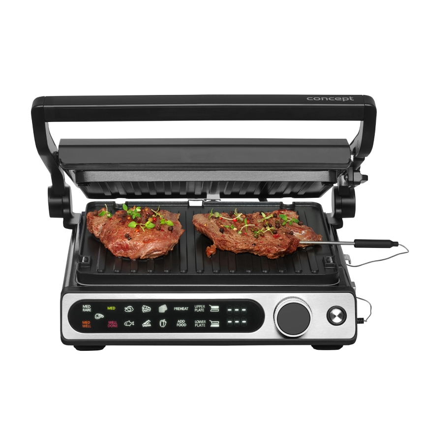 Concept ge3500 - Kontaktni roštilj sa temperaturnom sondom 2000W/230V crno