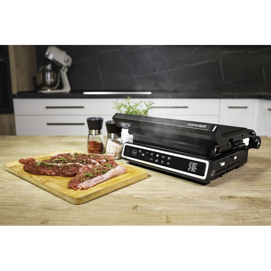 Concept ge3550 - Kontaktni roštilj sa temperaturnom sondom 2000W/230V crno