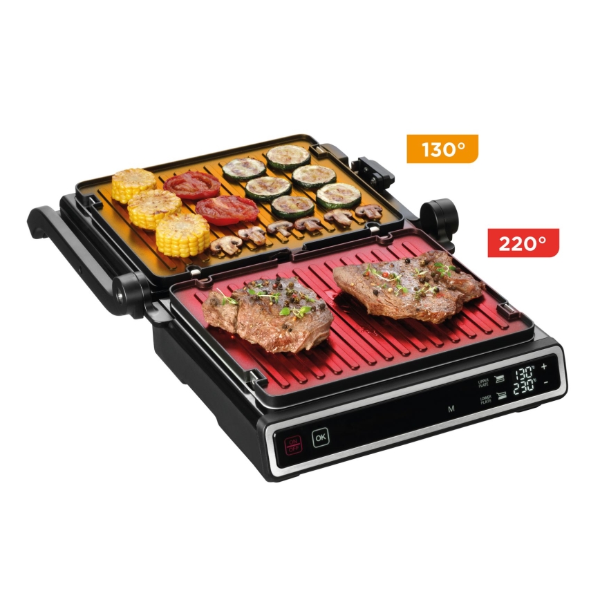 Concept ge3550 - Kontaktni roštilj sa temperaturnom sondom 2000W/230V crno