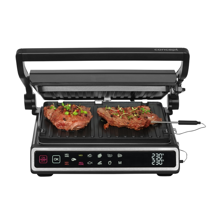 Concept ge3550 - Kontaktni roštilj sa temperaturnom sondom 2000W/230V crno