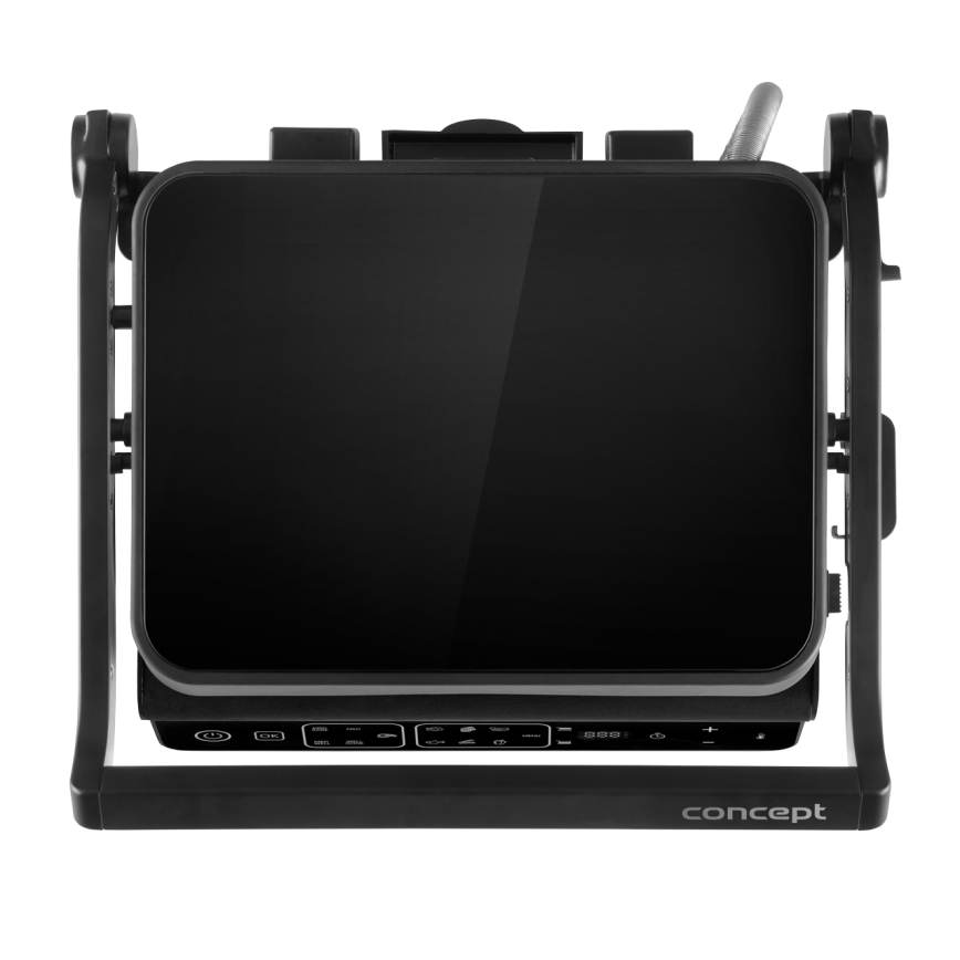 Concept ge3600 - Kontaktni roštilj sa temperaturnom sondom GLASS 2000W/230V crno