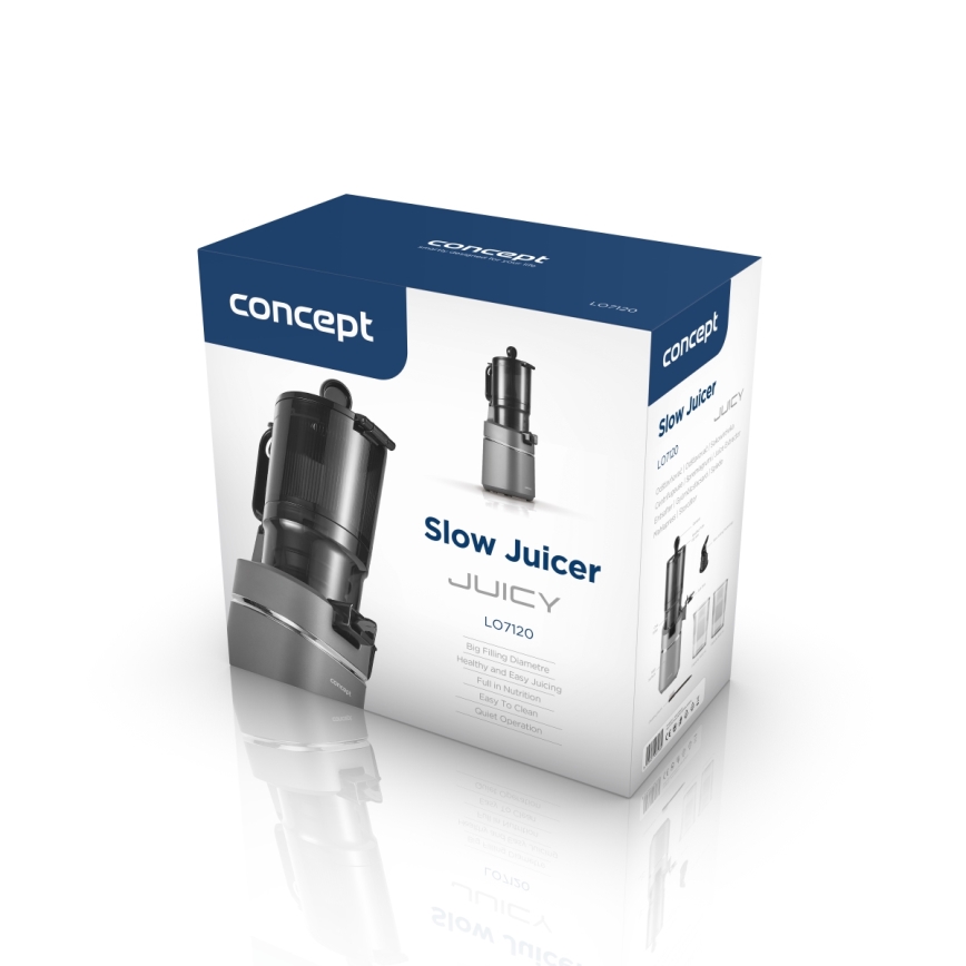 Concept LO7120 - Šnekoviti sokovnik JUICY 250W/230V siva