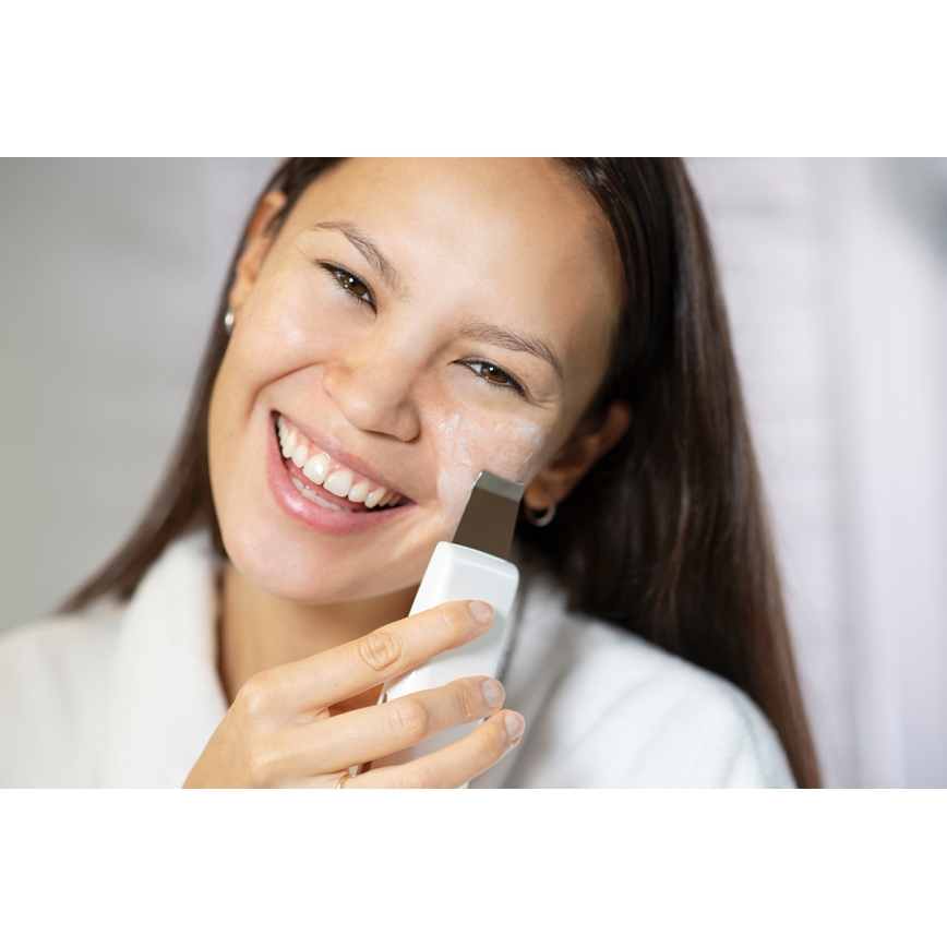 Concept PO2030 - Kozmetička ultrazvučna spatula PERFECT SKIN 2,5W/5V USB 600 mAh bela