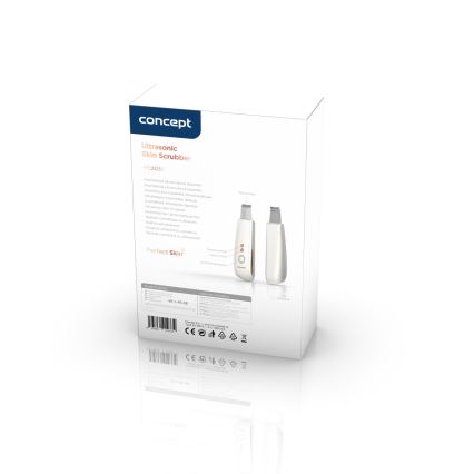 Concept PO2030 - Kozmetička ultrazvučna spatula PERFECT SKIN 2,5W/5V USB 600 mAh bela