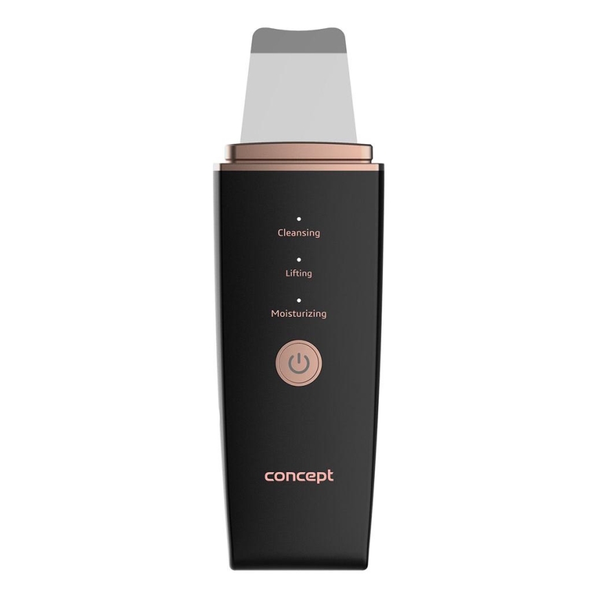 Concept PO2060 - Kozmetička ultrazvučna spatula PERFECT SKIN 3,5W/5V USB 500 mAh IPX6 crno