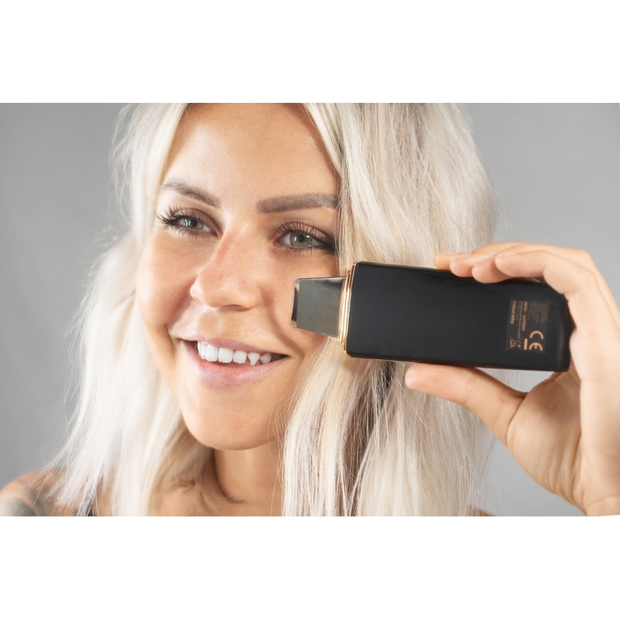 Concept PO2060 - Kozmetička ultrazvučna spatula PERFECT SKIN 3,5W/5V USB 500 mAh IPX6 crno