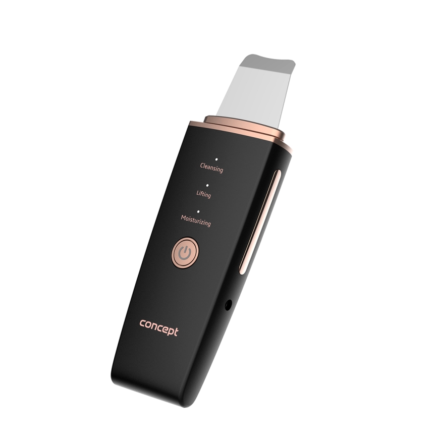 Concept PO2060 - Kozmetička ultrazvučna spatula PERFECT SKIN 3,5W/5V USB 500 mAh IPX6 crno