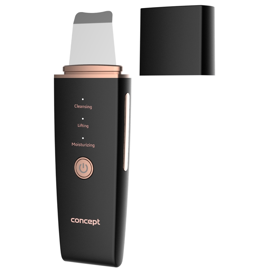 Concept PO2060 - Kozmetička ultrazvučna spatula PERFECT SKIN 3,5W/5V USB 500 mAh IPX6 crno