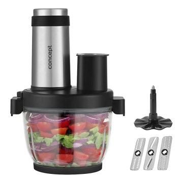 Concept RM3300 - Kuhinjski robot sa ribežom 1000W/230V crno/nerđajući čelik