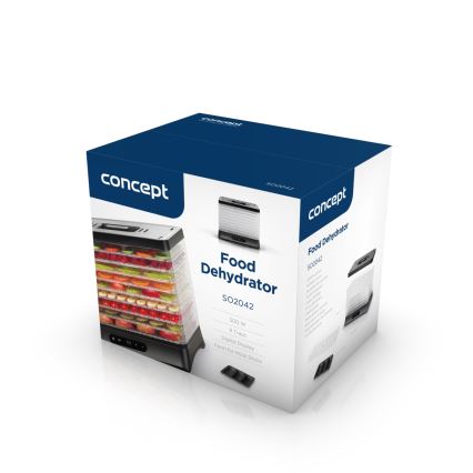 Concept SO2042 - Dehidrator hrane 500W/230V, crne boje + silikonski kalup