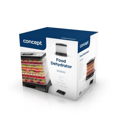 Concept SO2042 - Dehidrator hrane 500W/230V, crne boje + silikonski kalup