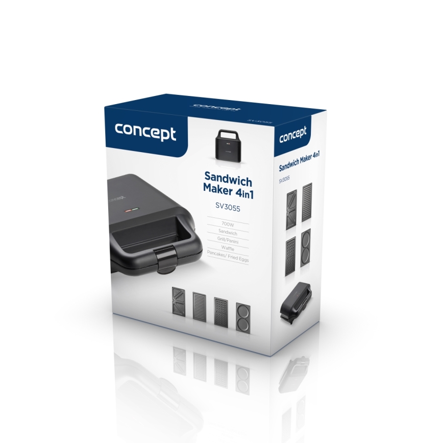 Concept SV3055 - Toster 4u1 700W/230V crno