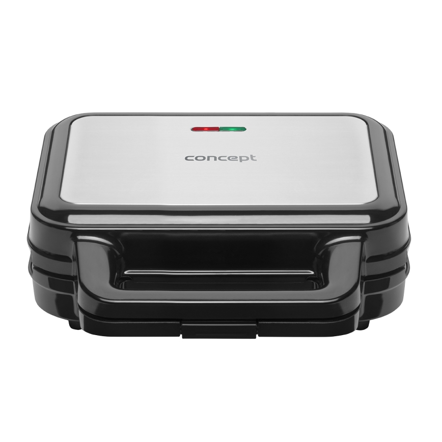 Concept SV3070 - Toster XXL 4u1 900W/230V crno/nerđajući čelik