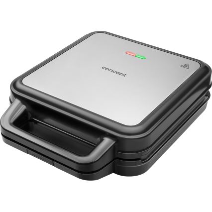 Concept SV3080 - Toster FAMILY 3u1 1200W/230V crno/nerđajući čelik